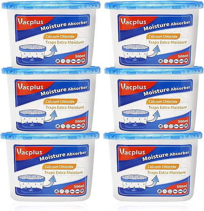 Vacplus Moisture Absorbers 6 Pack, 10.5 Oz Portable Humidity Absorber Boxes by Vacplus