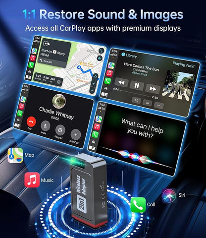 Wireless Carplay Adapter, 2025 Upgrade Mini USB Design - Image 4