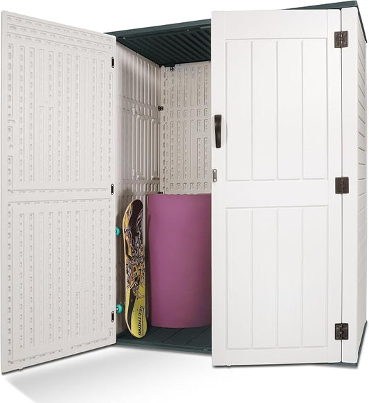 Outdoor Storage Cabinet, 52 Cu ft Resin Storage Box by Plainsity