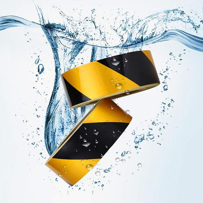Waterproof Reflective Safety Tape Roll 2"X150' Yellow Black Striped Floor by RELIANCER