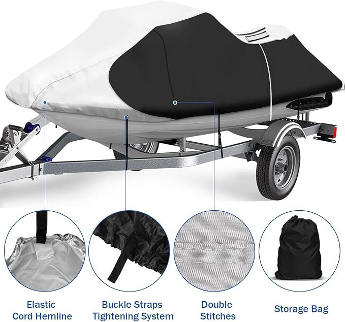 iCOVER Personal Watercraft Cover- Water Proof Heavy Duty Trailerable Jet Ski - Image 3