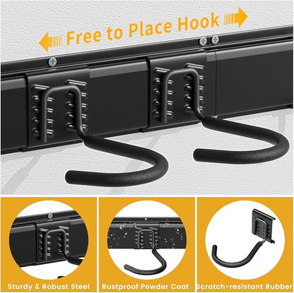 Bike Storage Rack 48Inch for 6 Bikes + 5 Helmets, Heavy Duty Bike Hangers for - Image 4