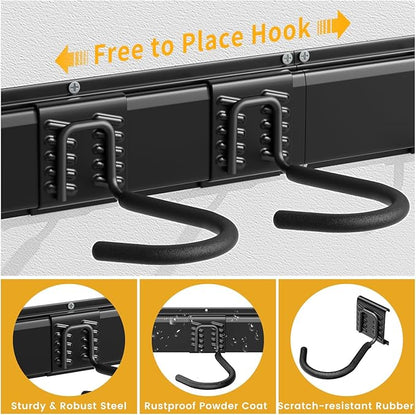 Bike Storage Rack 64Inch for 6 Bikes + 5 Helmets, Heavy Duty Bike Hangers for - Image 4