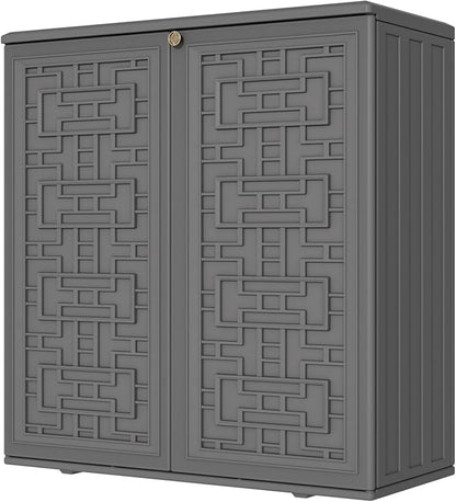 Storage Box Outdoor Caninet, Resin Indoor Storage Box Waterproof Outdoor by Mrosaa