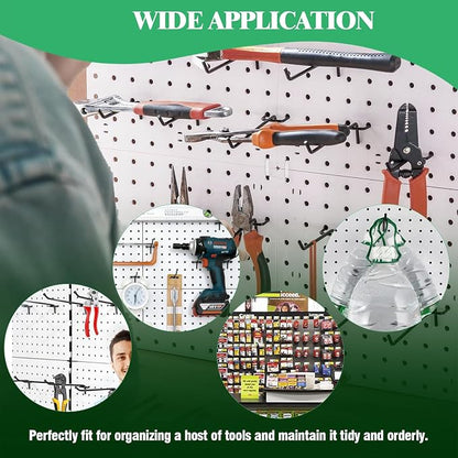 50Pcs 4"/10CM Pegboard Hooks Assortment Set, Metal Peg Board Hooks - Image 7
