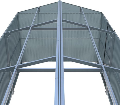 KUIKUI Metal Garage Shed Without Floor, 10x20FT Heavy Duty Outdoor Shed and - Image 3