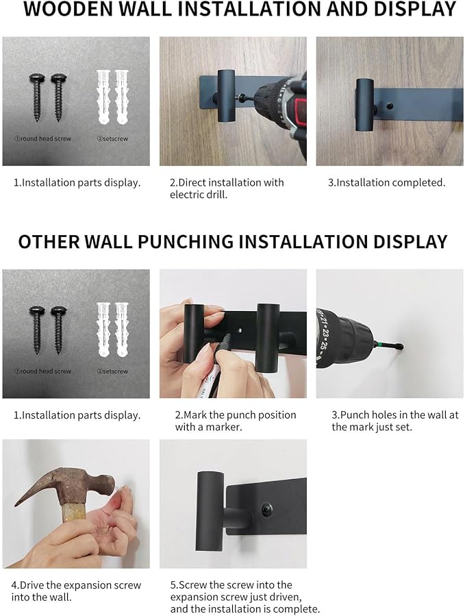 Wall Mounted Coat Rack-3 Hooks, Heavy Duty Stainless Steel Hook Rail - Image 9