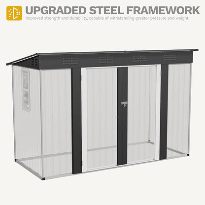DWVO 9.1x4.2ft Metal Outdoor Storage Shed - Image 7