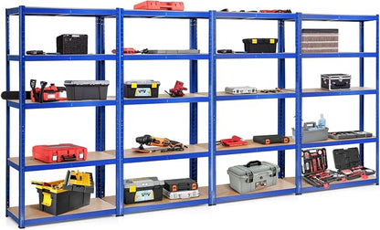 ERGOMASTER 5 Tier Utility Shelves Rack Garage Heavy Duty Steel Metal Shelving - Image 6