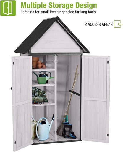 GUTINNEEN Sheds Outdoor Storage Wooden Garden Tool Shed - Image 3