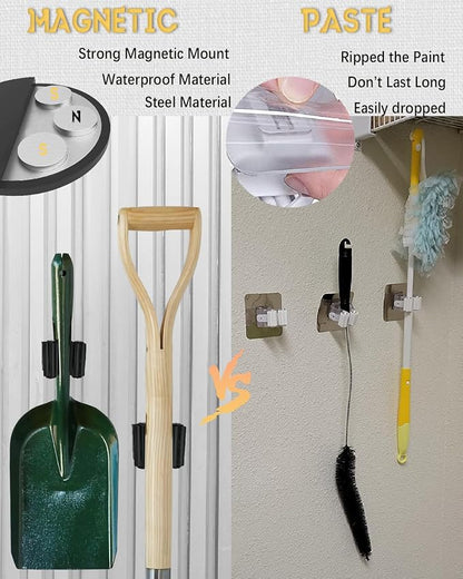 Magnetic Broom Holder, Steel Mop Mount No Drilling Magnetic Holder - Image 3