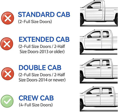Window Visors Rain Guards for 2019-2025 Dodge Ram 1500 Crew Cab, Out-Channel - Image 3