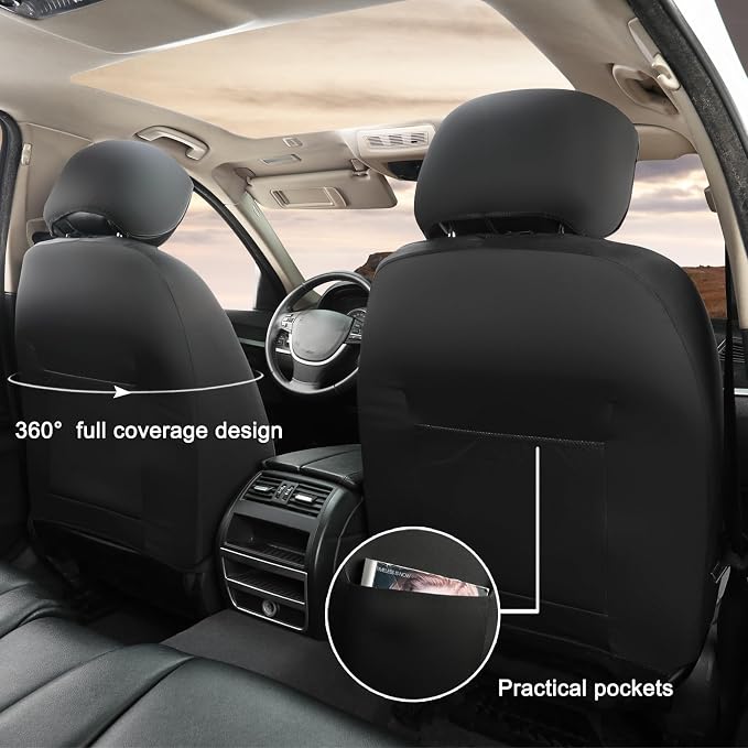 GIANT PANDA Front Car Seat Cover Custom Fit Toyota, 3D Air Mesh Car Seat Covers - Image 4
