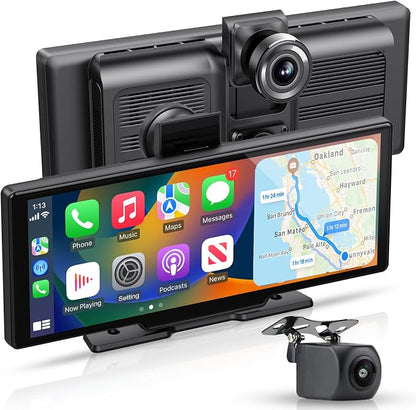 Apple carplay & Android Auto, Wireless Double din 10.26 inch Dash Cam by Unknown