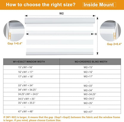 Persilux Zebra Blinds for Windows, Cordless Roller Shades Window Treatments - Image 7