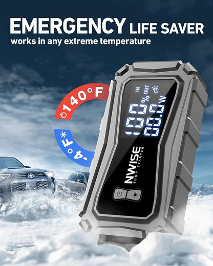 NWISE Car Jump Starter, 6000A Peak 25800mAh Portable Battery Starter - Image 8