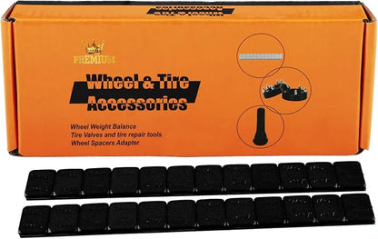 YIZBAP Wheel Weights Black 1/4oz, 72 oz/Box, by YIZBAP