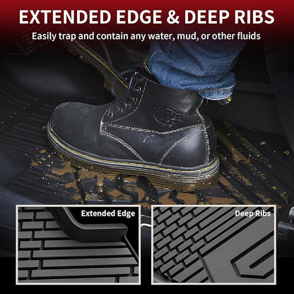 LASFIT Floor Mats 2019-2025 for Chevy Silverado/GMC Sierra 1500, 2020-2025 2500 - Image 5