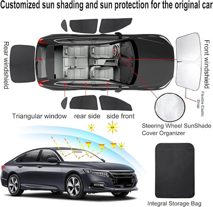 TINGLU Window Shades for Honda Accord 2023 2024 2025 Accessories Car Side Full - Image 3