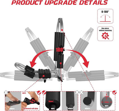 FORWODE Kayak Roof Rack, 2 in 1 Aluminum 1 Pair J-Bar Roof Rack, Folding - Image 3