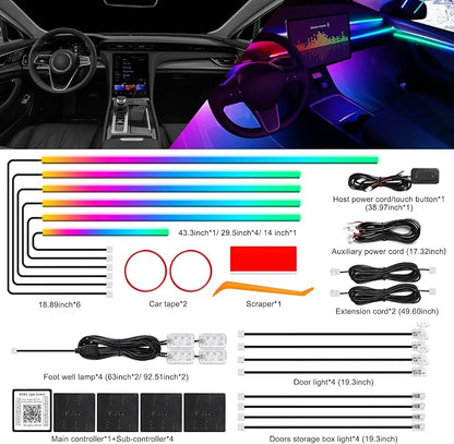 Dreamcolor Acrylic Interior Car LED Strip Light - Image 3