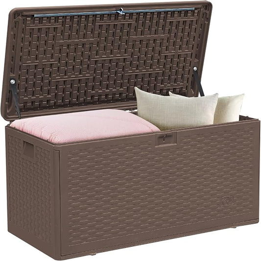 73 Gallon Pro Waterproof Outdoor Storage Pro Resin Deck Box Bin by Decksplore%E2%80%94BuiltforOutdoor