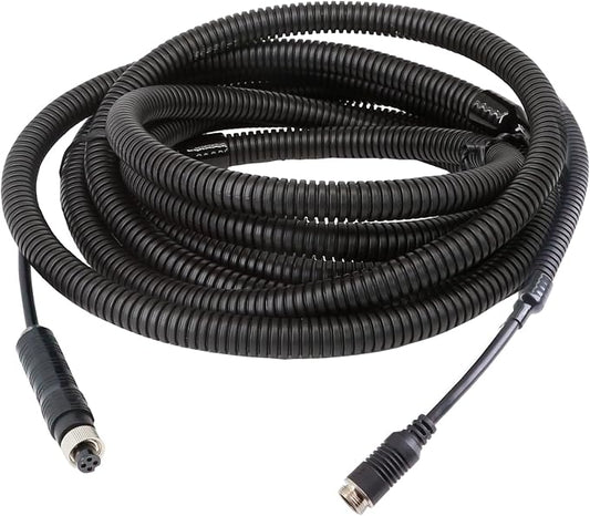4 Pin Backup Camera Cable with Corrugated Tube Cover, 4 Pin Aviation Extension by STONVUE