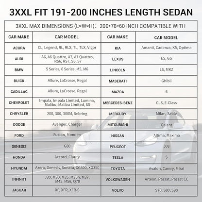 Waterproof Car Cover for Automobiles, All Weather Full Exterior Covers Fit for - Image 6
