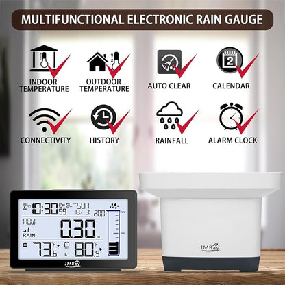Wireless Rain Gauge Outdoor, Digital Rain Gauge Outdoors Best Rated - Image 6