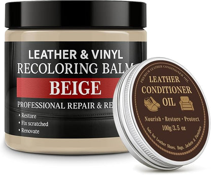 Leather Color Restorer, Leather Recoloring Balm, Scratch Remover, Leather Dye by Laxmorph