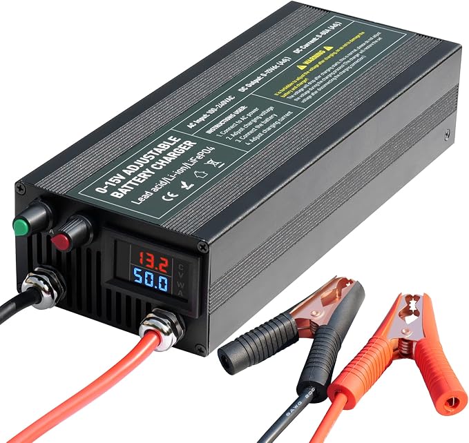 C60A 12V High Power Lifepo4 Charger Smart Battery Charger Maintainer by Capacity.Li