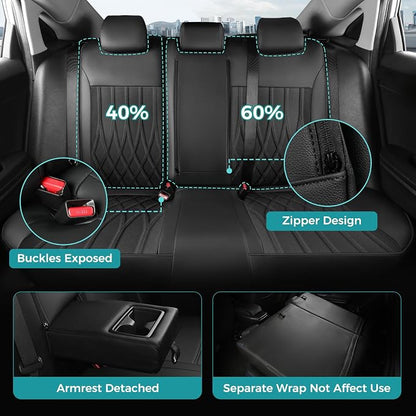 Seat Covers for Honda Civic Sedan EX-L, Sport 2016 2017 2018 2019 2020 2021 - Image 4