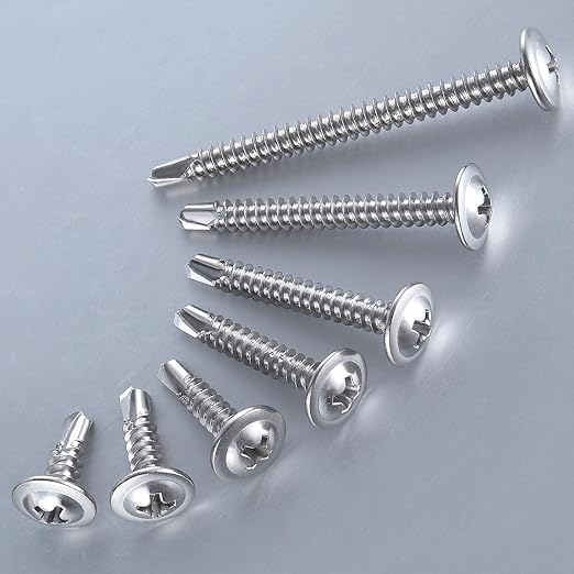 Wensilon（100pcs）#8×2”for Sheet Metal Self-Tapping Screws 410 Stainless Steel - Image 6