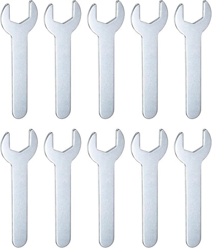 HARFINGTON 10pcs Small Wrench 15mm Open End U-Shaped Single Open Ended Spanner by HARFINGTON