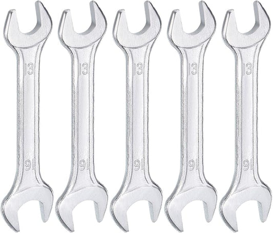 HARFINGTON 5pcs Double Open End Wrench 13mm x 16mm Metric 15 Degree Offset by HARFINGTON