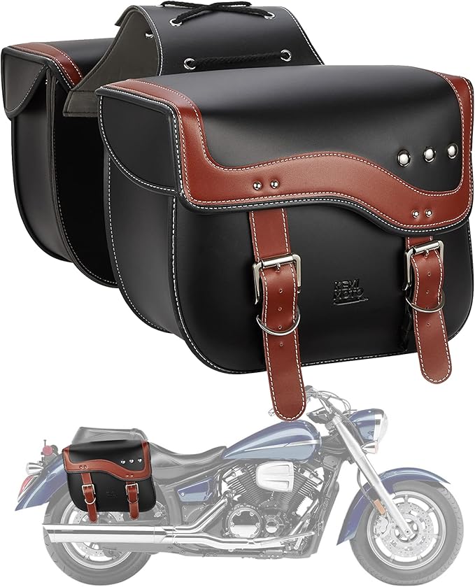 KEMIMOTO Motorcycle Saddlebags, 30L Large Capacity Saddle Bags Motorcycles by kemimoto