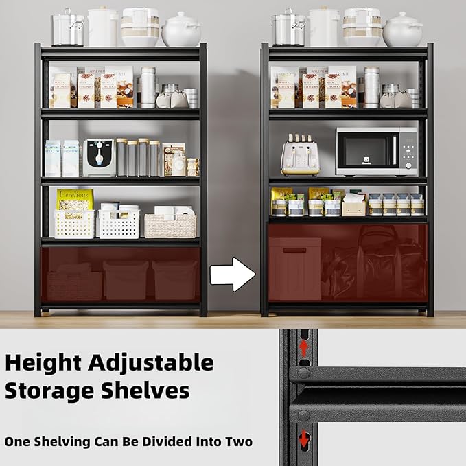 62" W x 24" D x 72" H Garage Shelving Heavy Duty Metal Shelving 3500LBS Storage - Image 9