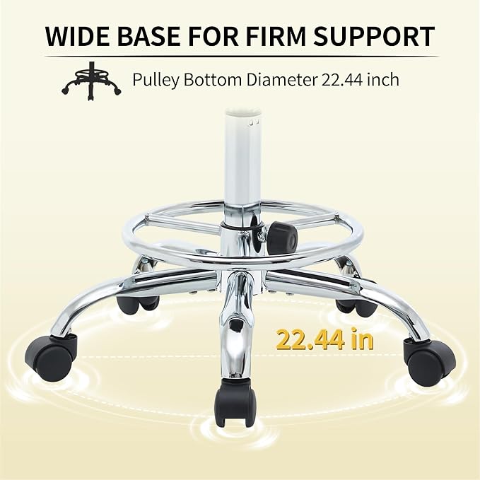 Salon Rolling Chair, Adjustable Stool - Image 3