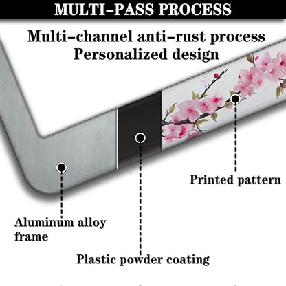 License Plate Frames for Men Powder License Plate Frame for Women Beautiful - Image 5