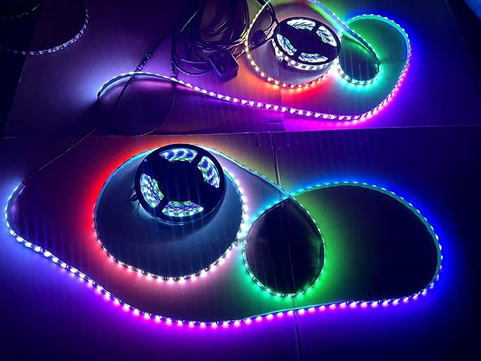 Black Out Full Tinted Smoked LEDs 4PCS 6.5FT 2Meters 78" RGB Dream Color - Image 3