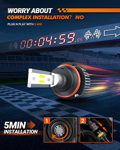 SEALIGHT S1 Series 9004 for ATVs & Powersports, 8×Brighteness Fog Lamps 1:1 - Image 3