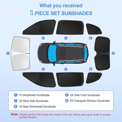 8pcs Car Window Shades for Honda CR-V 2023 2024 2025 Accessories, Windshield - Image 3
