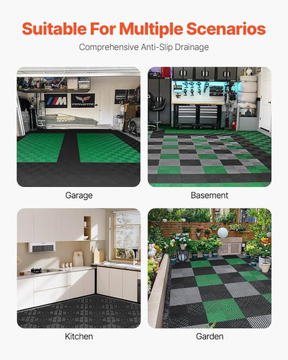VEVOR Interlocking Drainage Mat, 12” x 12” Modular Interlocking Cushion - Image 7