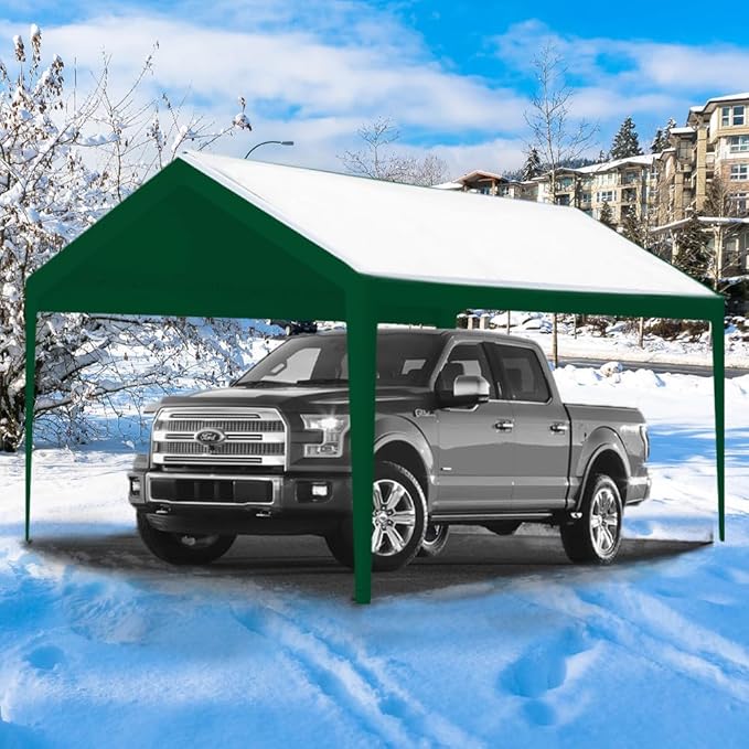 Rutile 12 x 20 FT Carport Replacement Cover, Heavy Duty Car Tarp Canopy Tent - Image 2