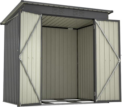6x4 FT Outdoor Metal Storage Shed - Image 5