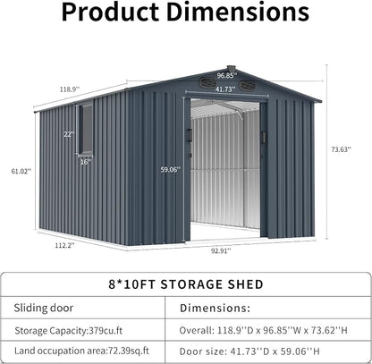 Outdoor Storage Shed 8x10 FT - Image 7