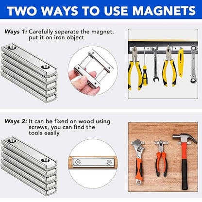 MIKEDE Strong Magnets Bar, 70LB Neodymium Rare Earth Magnet Heavy Duty - Image 3