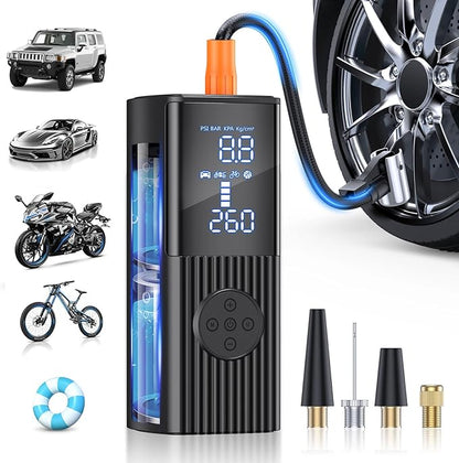 Tire Inflator Portable Air Compressor, 180PSI Portable Air Compressor by hafuloky