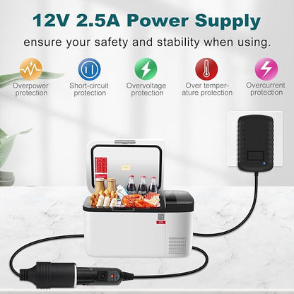 inShareplus 12V 2.5A 30W AC to DC Converter, 12 Volt Car Cigarette Lighter - Image 2