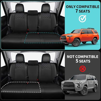 Seat Covers for Toyota 4Runner 2011-2024, Faux Leather Car Seat Cover Full Set - Image 5
